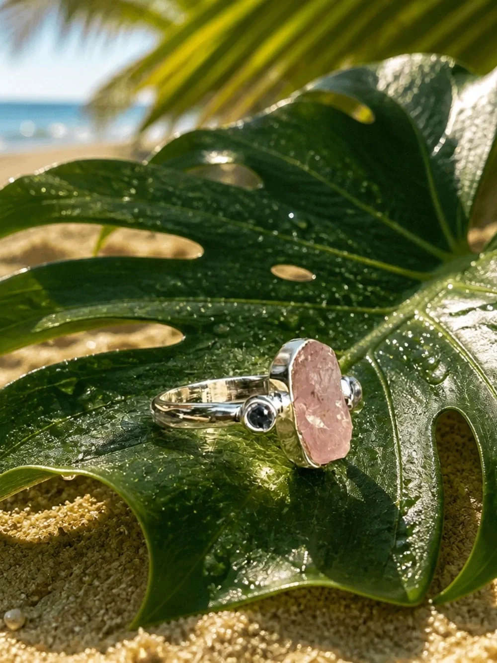 NEW! Rose Quartz & Mystic Quartz Ring